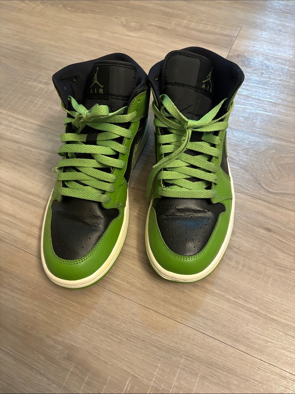 Jordan Air High-Top Sneakers - Black & Green